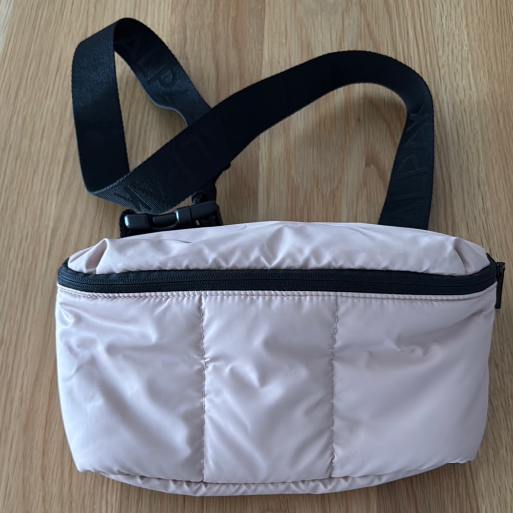 Calpak Crossbody Bag in Light Pink and Black